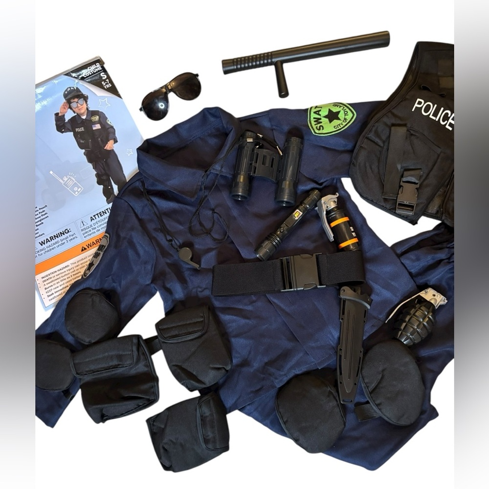SWAT Police Costume Set with Accessories - Picture 2 of 5